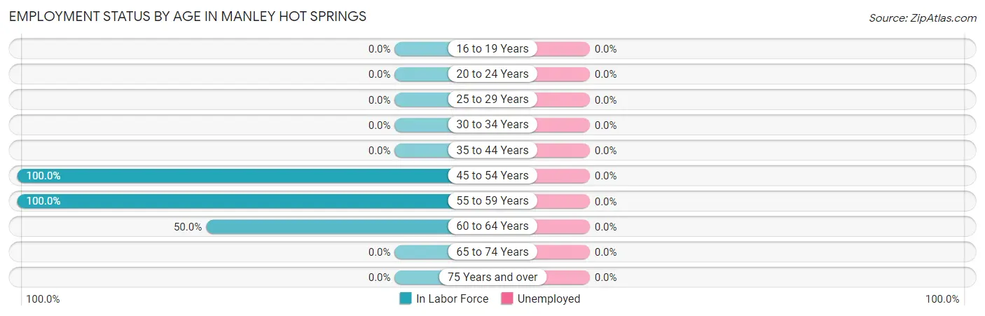Employment Status by Age in Manley Hot Springs