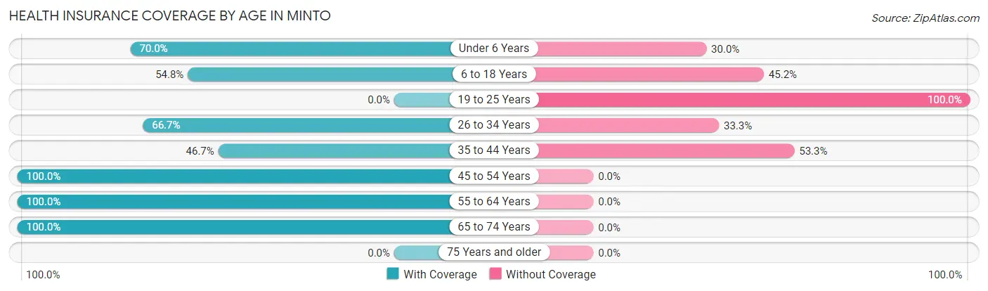 Health Insurance Coverage by Age in Minto