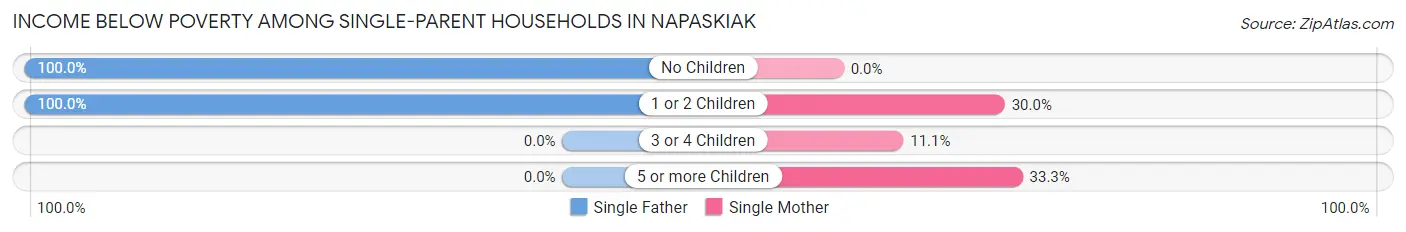 Income Below Poverty Among Single-Parent Households in Napaskiak