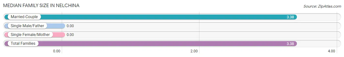 Median Family Size in Nelchina