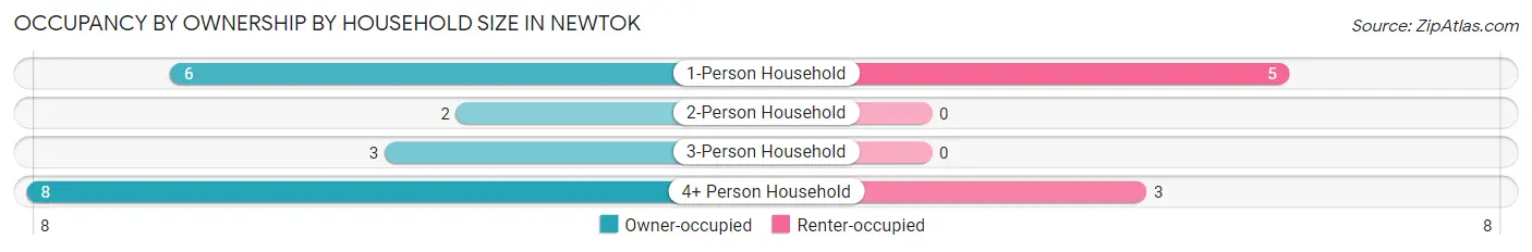 Occupancy by Ownership by Household Size in Newtok