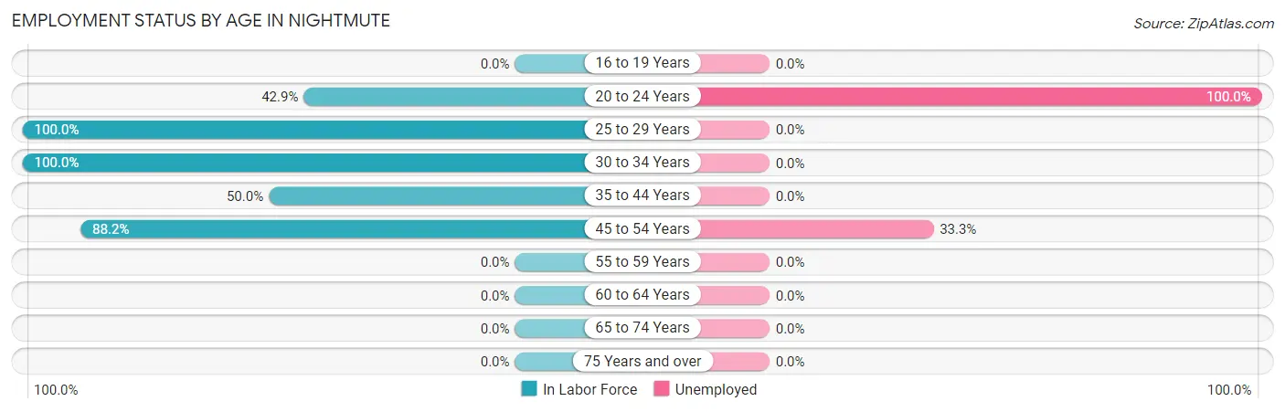 Employment Status by Age in Nightmute