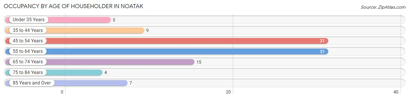 Occupancy by Age of Householder in Noatak