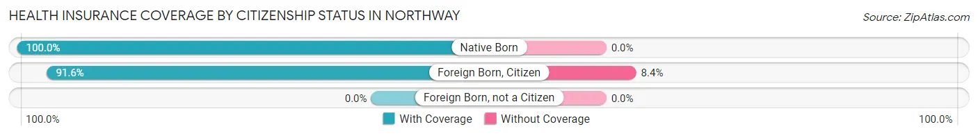 Health Insurance Coverage by Citizenship Status in Northway