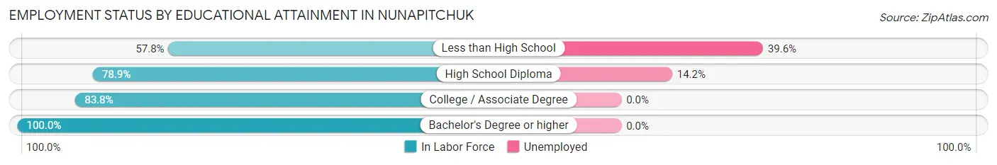 Employment Status by Educational Attainment in Nunapitchuk