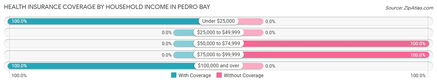 Health Insurance Coverage by Household Income in Pedro Bay
