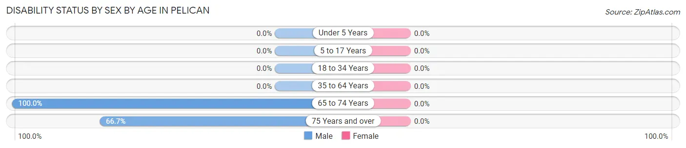 Disability Status by Sex by Age in Pelican