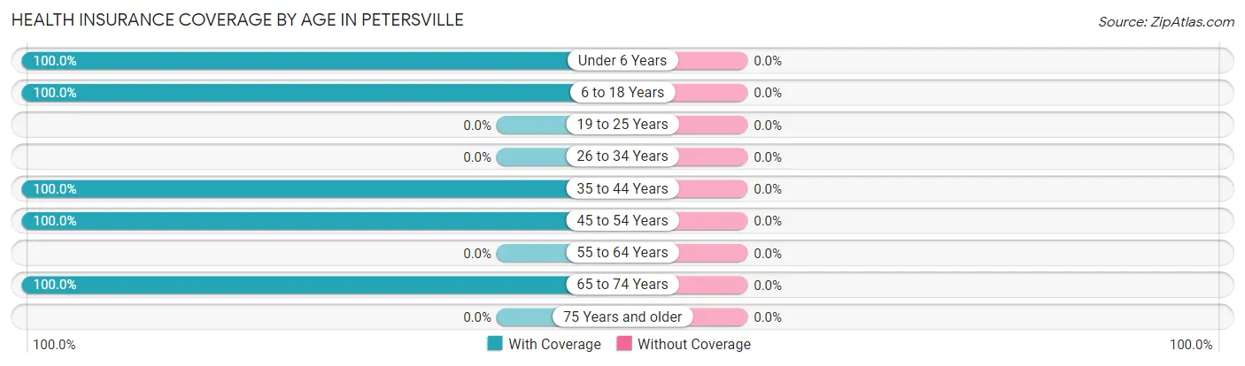 Health Insurance Coverage by Age in Petersville