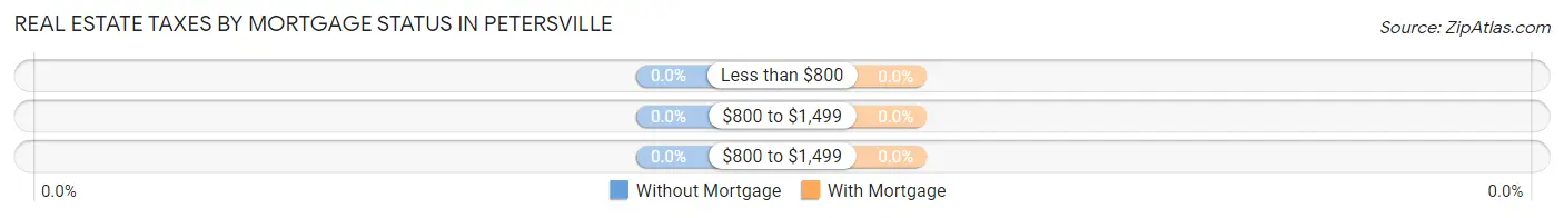 Real Estate Taxes by Mortgage Status in Petersville