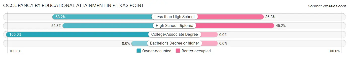 Occupancy by Educational Attainment in Pitkas Point