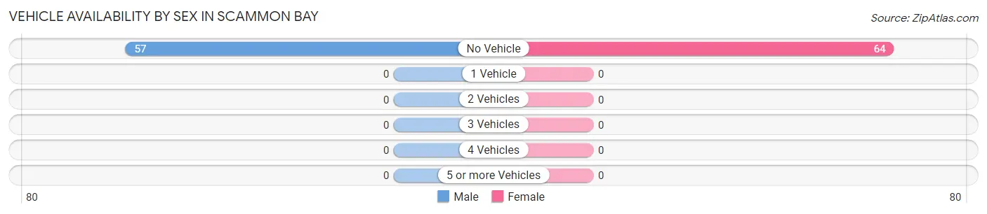 Vehicle Availability by Sex in Scammon Bay