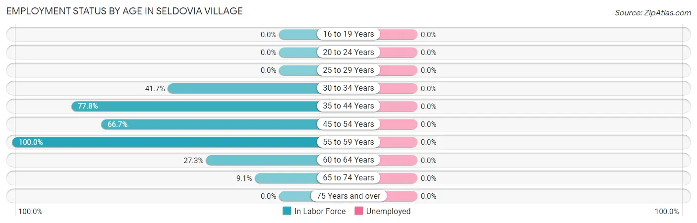 Employment Status by Age in Seldovia Village