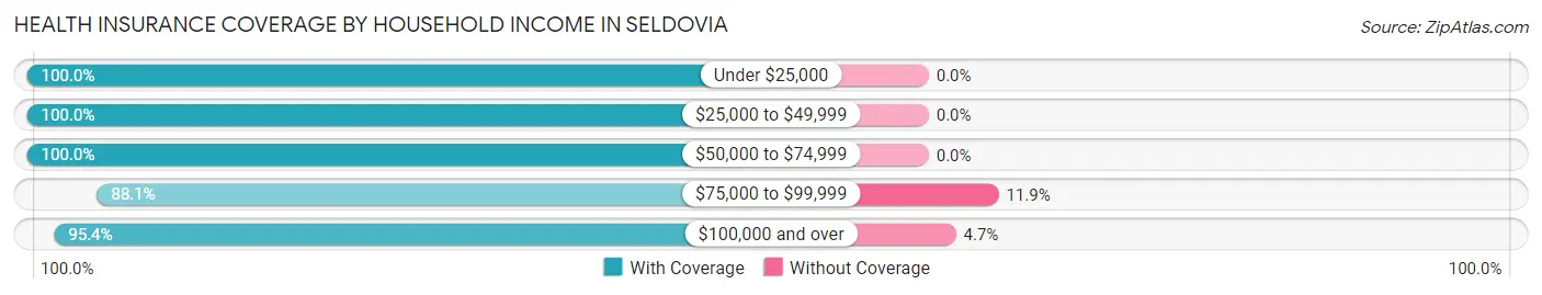 Health Insurance Coverage by Household Income in Seldovia