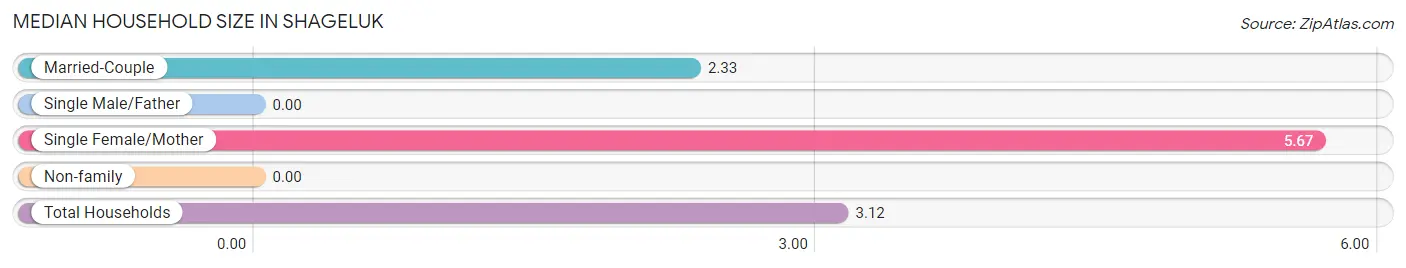 Median Household Size in Shageluk