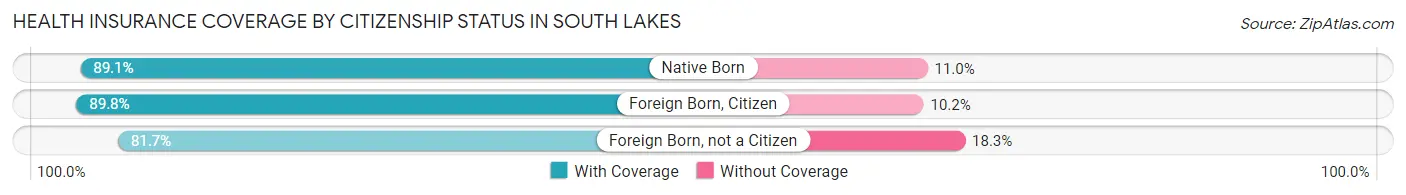 Health Insurance Coverage by Citizenship Status in South Lakes