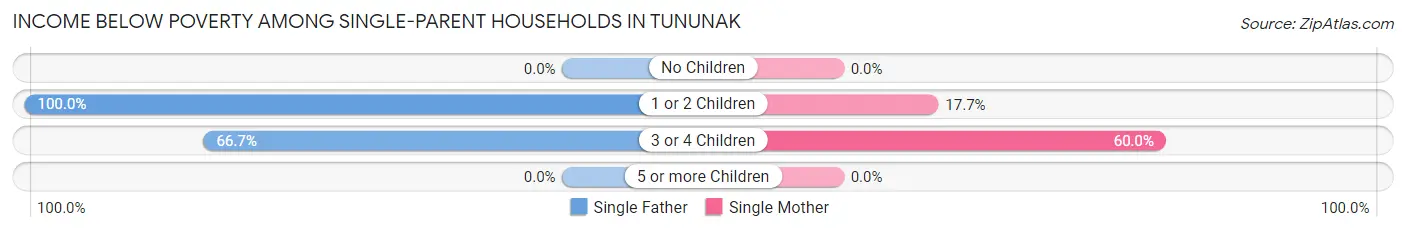 Income Below Poverty Among Single-Parent Households in Tununak
