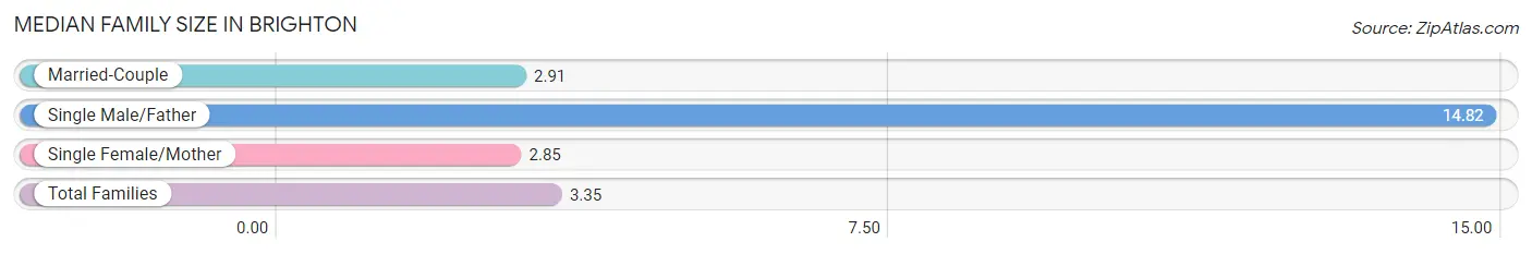 Median Family Size in Brighton