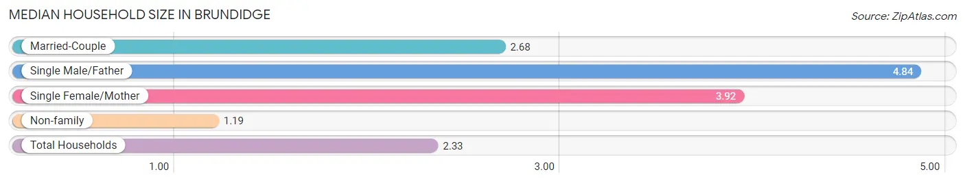 Median Household Size in Brundidge