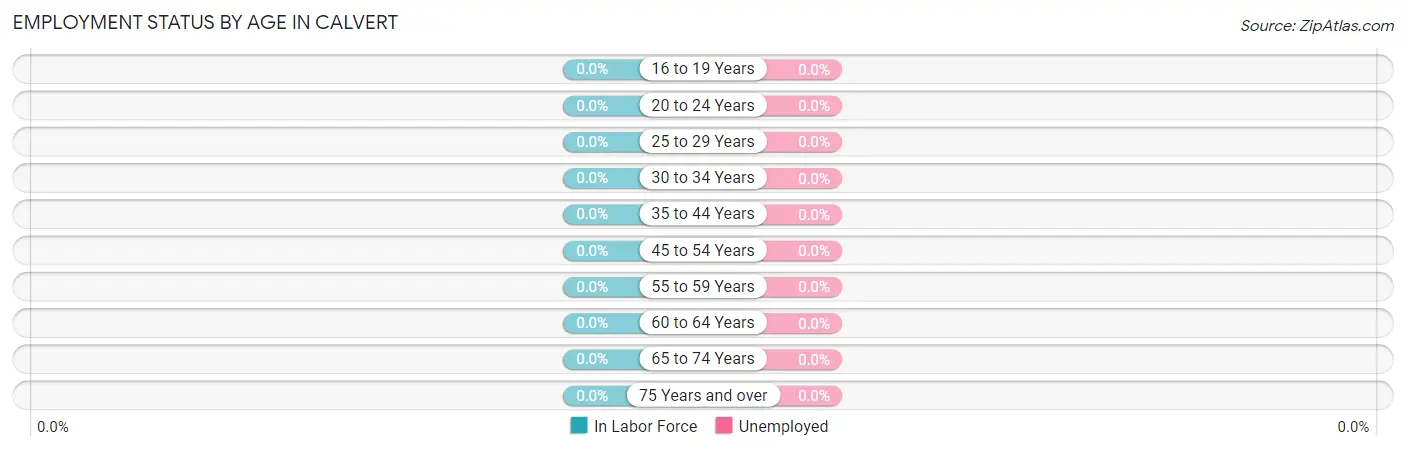 Employment Status by Age in Calvert