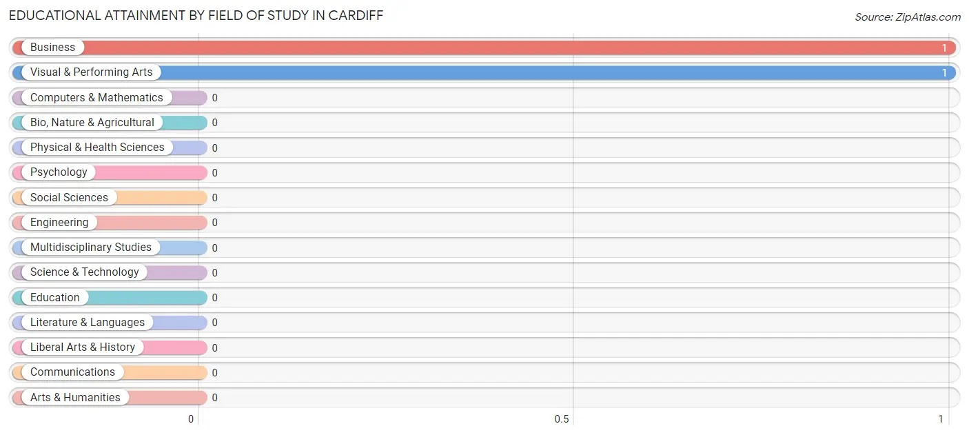 Educational Attainment by Field of Study in Cardiff