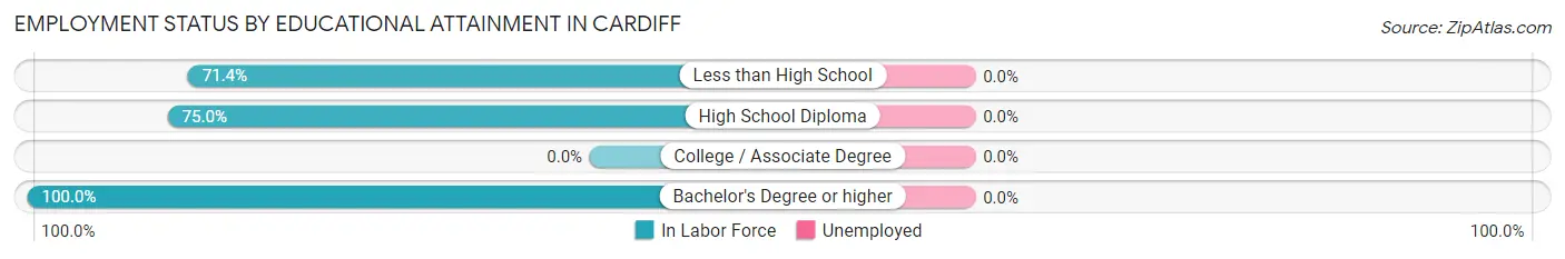 Employment Status by Educational Attainment in Cardiff