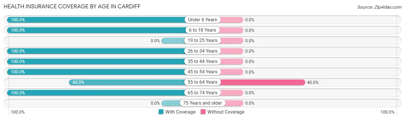 Health Insurance Coverage by Age in Cardiff