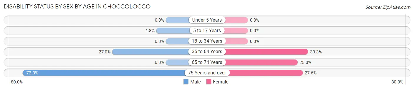 Disability Status by Sex by Age in Choccolocco