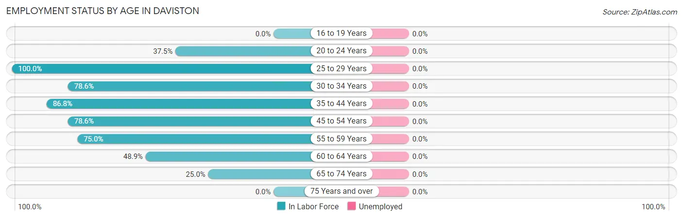 Employment Status by Age in Daviston