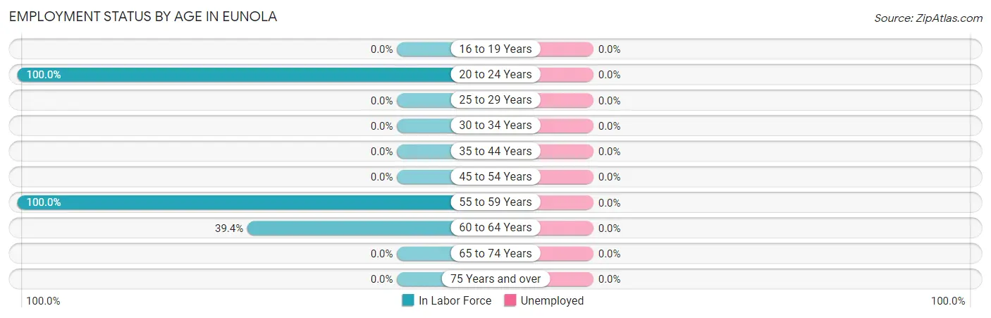 Employment Status by Age in Eunola