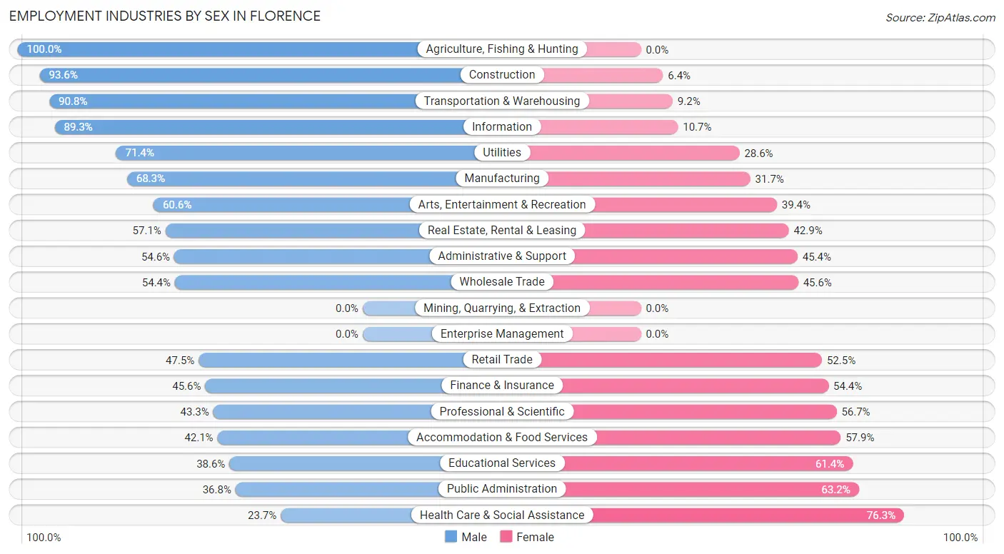 Employment Industries by Sex in Florence