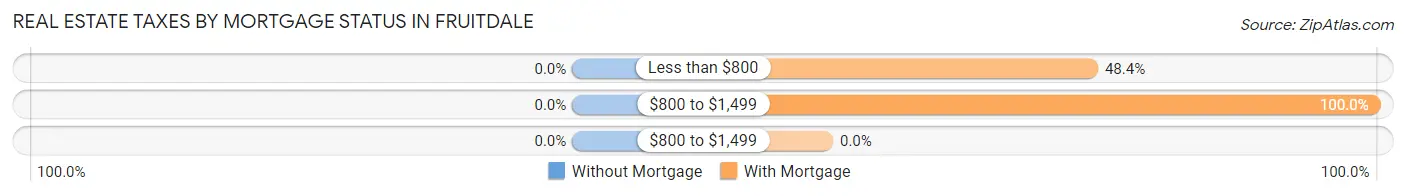 Real Estate Taxes by Mortgage Status in Fruitdale