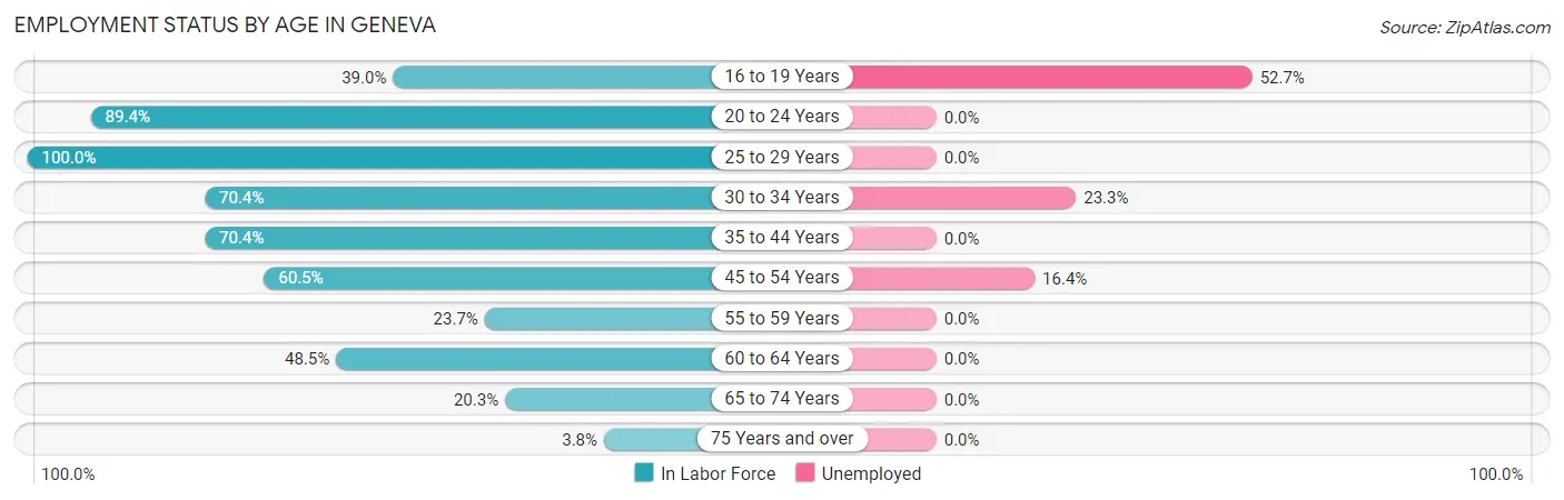 Employment Status by Age in Geneva