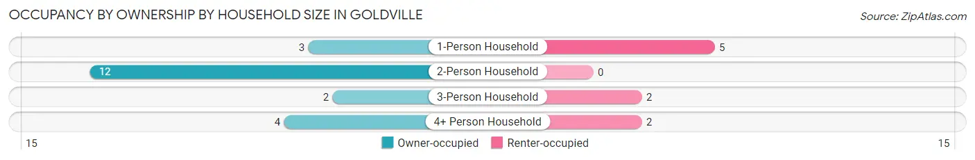 Occupancy by Ownership by Household Size in Goldville