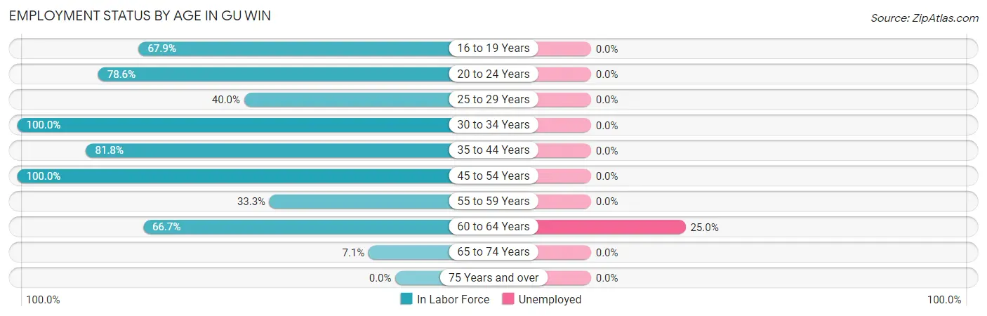 Employment Status by Age in Gu Win