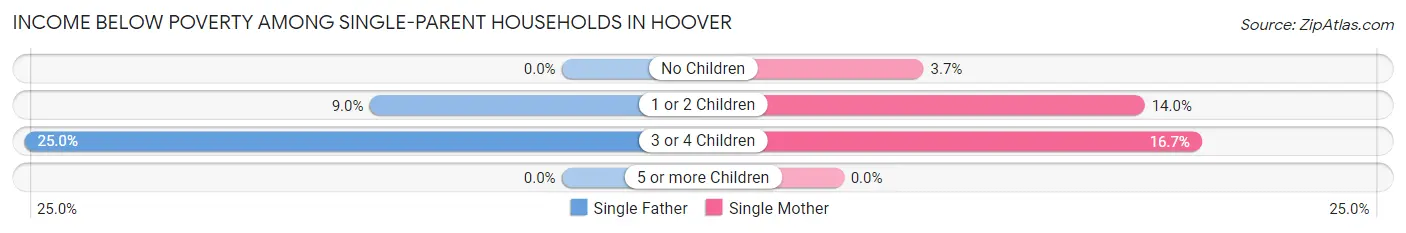 Income Below Poverty Among Single-Parent Households in Hoover