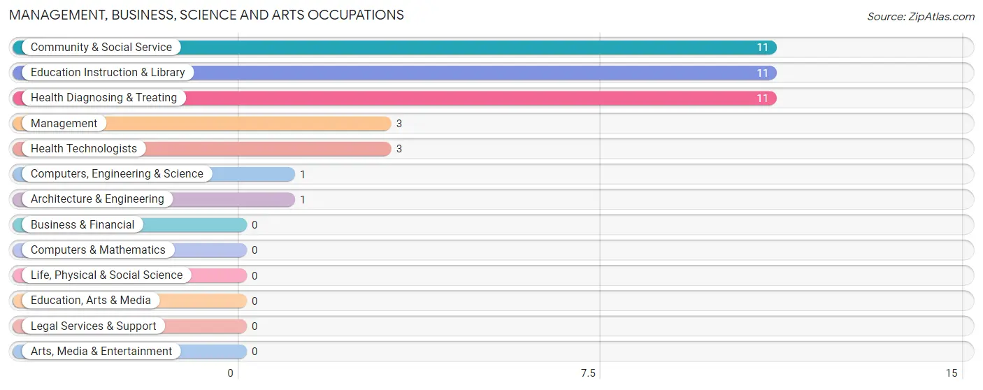 Management, Business, Science and Arts Occupations in Jacksons Gap