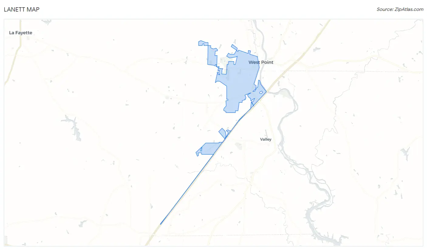 Lanett Map