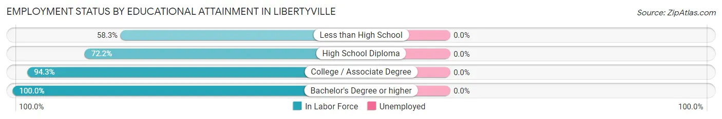Employment Status by Educational Attainment in Libertyville