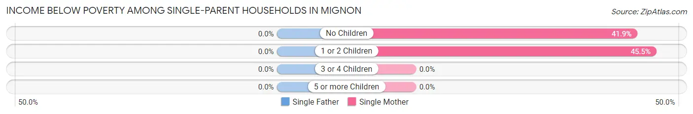 Income Below Poverty Among Single-Parent Households in Mignon