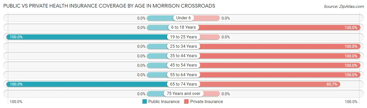 Public vs Private Health Insurance Coverage by Age in Morrison Crossroads