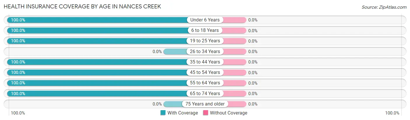 Health Insurance Coverage by Age in Nances Creek