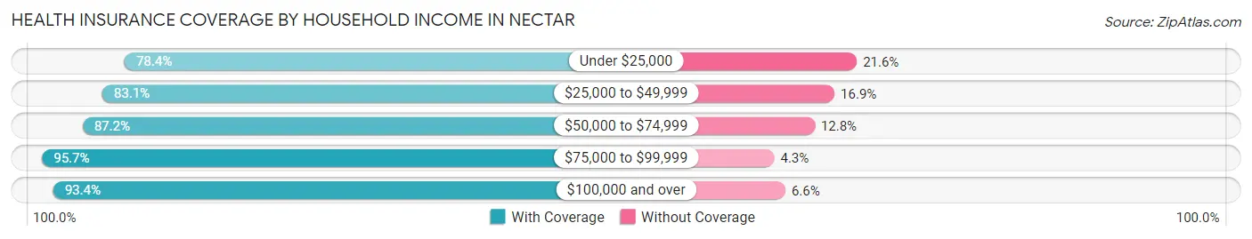 Health Insurance Coverage by Household Income in Nectar