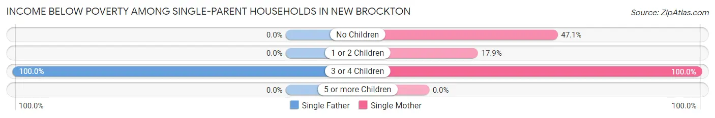 Income Below Poverty Among Single-Parent Households in New Brockton