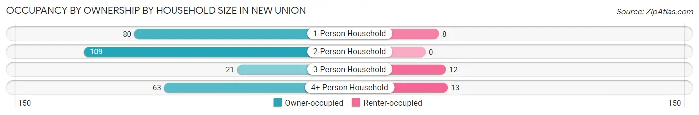 Occupancy by Ownership by Household Size in New Union