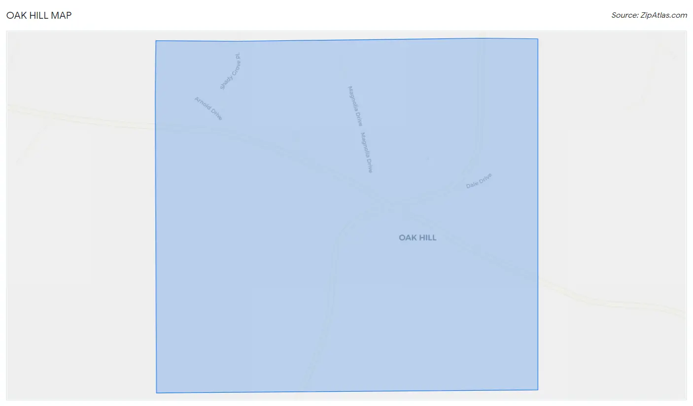 Oak Hill Map
