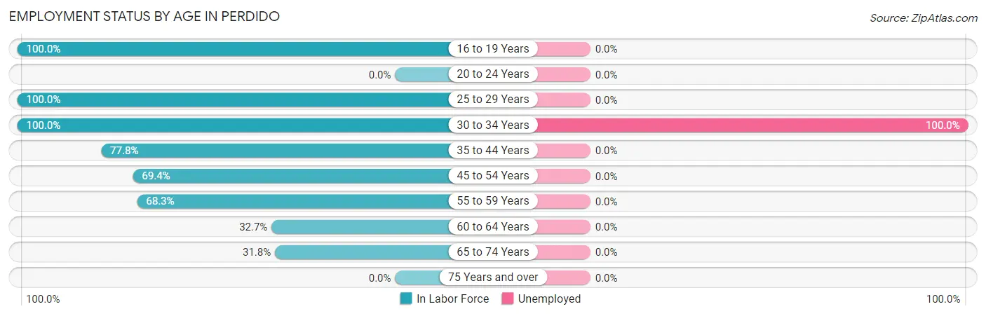 Employment Status by Age in Perdido