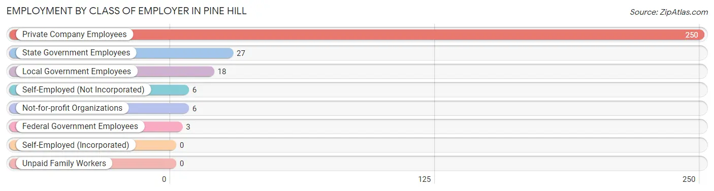 Employment by Class of Employer in Pine Hill