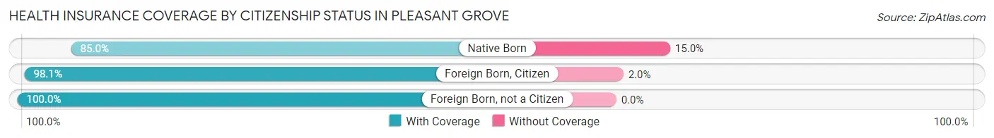 Health Insurance Coverage by Citizenship Status in Pleasant Grove