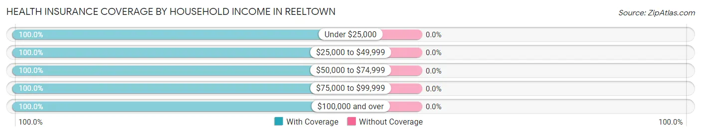 Health Insurance Coverage by Household Income in Reeltown
