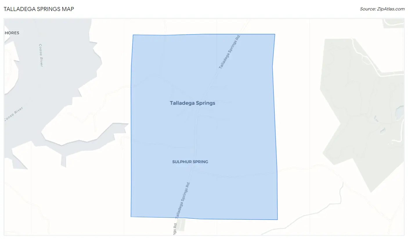 Talladega Springs Map